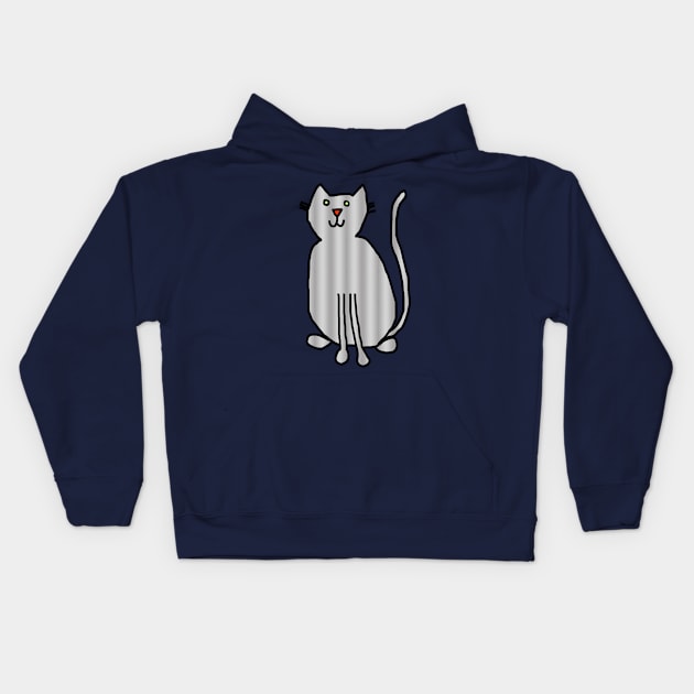 Cat Metal Kids Hoodie by ellenhenryart